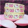Order  Kitty Ribbon - 10mm Kitty Face & Bow Lemon